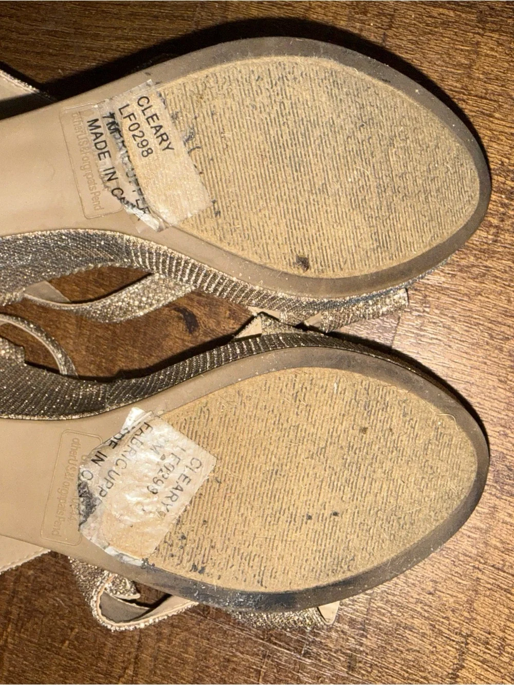 Women's Glitter Wedge Sandals - Sparkling Gold